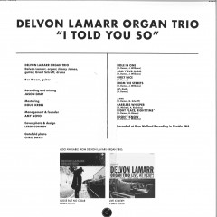 DELVON LAMARR ORGAN TRIO - I Told You So LP / Colemine Records 143609 -  Vinyl