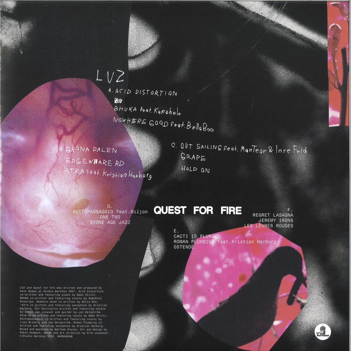 Axel Boman - LUZ / Quest for fire LP 3x12" / Studio Barnhus BARN080AB -  Vinyl