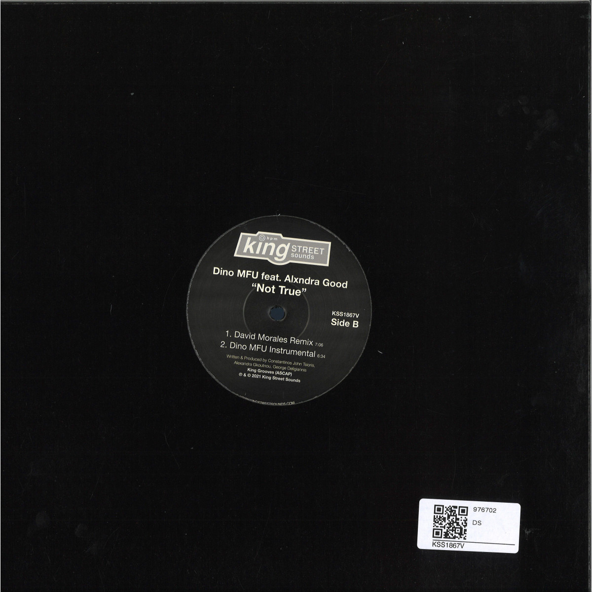 Dino MFU feat. Alxndra Good - Not True / BPM King Street Sounds KSS1867V -  Vinyl
