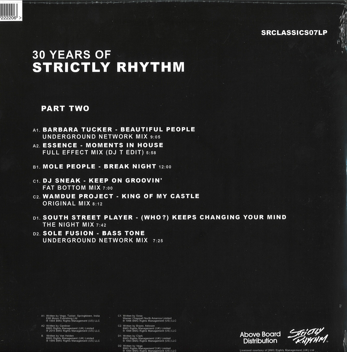 Mole People / DJ Sneak / Wamdue Project / Sole Fusion / Various Artists -  30 Years Of Strictly Rhythm - Part Two / Strictly Rhythm SRCLASSICS07LP -  Vinyl