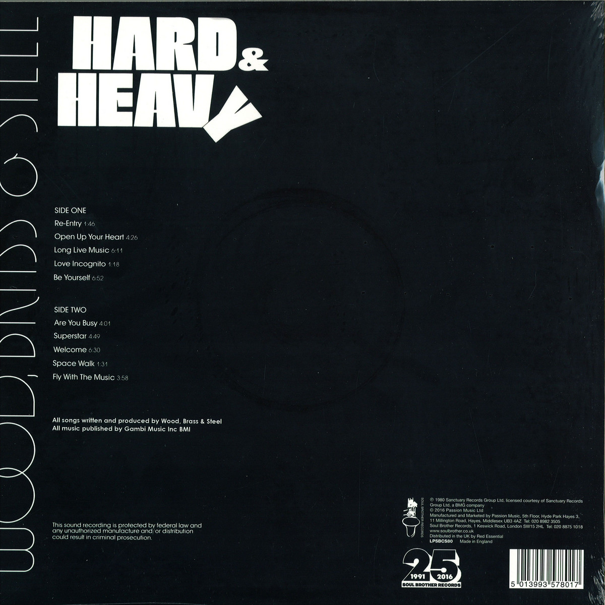 Wood, Brass & Steel - Hard & Heavy / Soul Brother Records LPSBCS80 - Vinyl