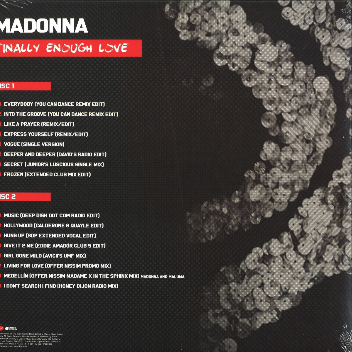 Madonna - Finally Enough Love LP 2x12" / Warner UK 0081227883621 - Vinyl