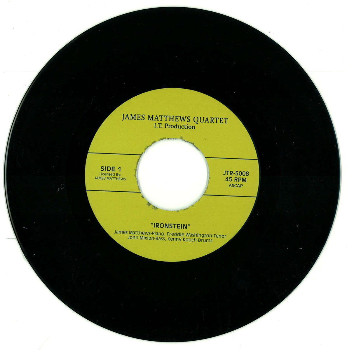 James Matthews Quartet - Ironstein / In It / Tramp Records JTR5008 7" -  Vinyl