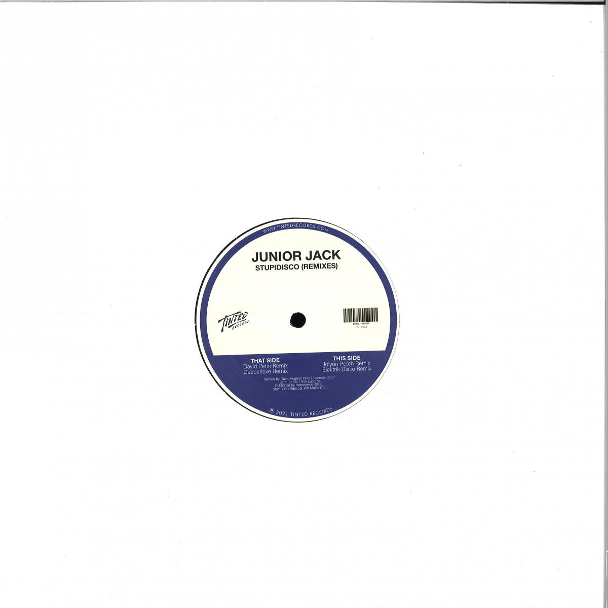 Junior Jack - Stupidisco (2021 Remixes) / Tinted Records TINTV003 - Vinyl