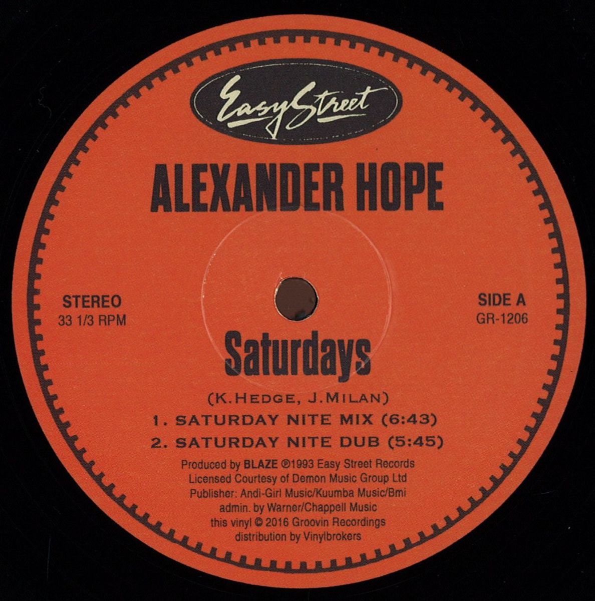 Alexander Hope - Saturdays / Let The Music Take You / GROOVIN ...