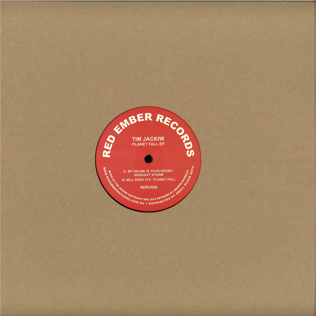 Tim Jackiw - Planet Fall EP / Red Ember Records RERV006 - Vinyl