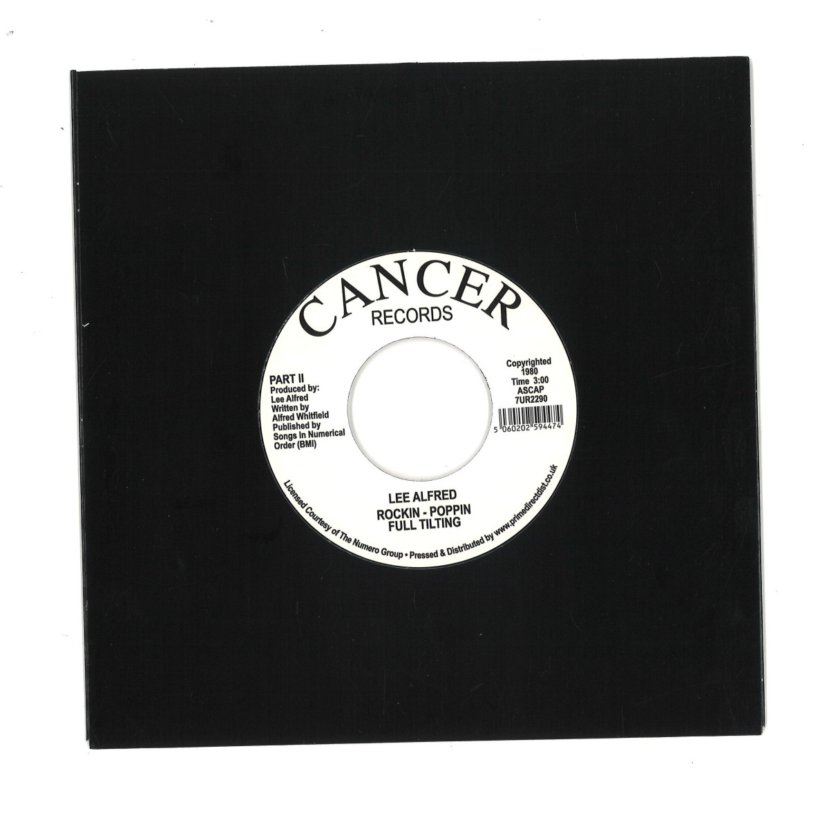 Lee Alfred - Rockin - Poppin Full Tilting / Cancer Records 7UR2290 - Vinyl