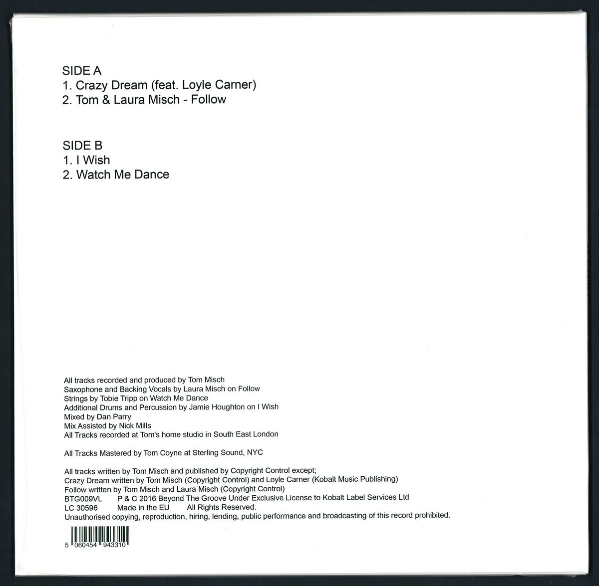 Tom Misch - Reverie Ep / Beyon The Groove BTG009VL - Vinyl