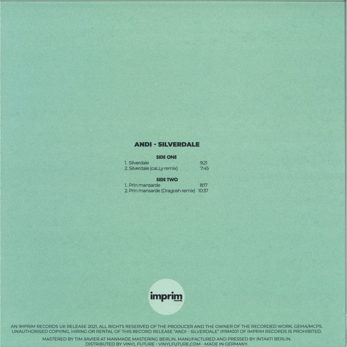 Andi - Silverdale / Imprim Records IPRM001 - Vinyl
