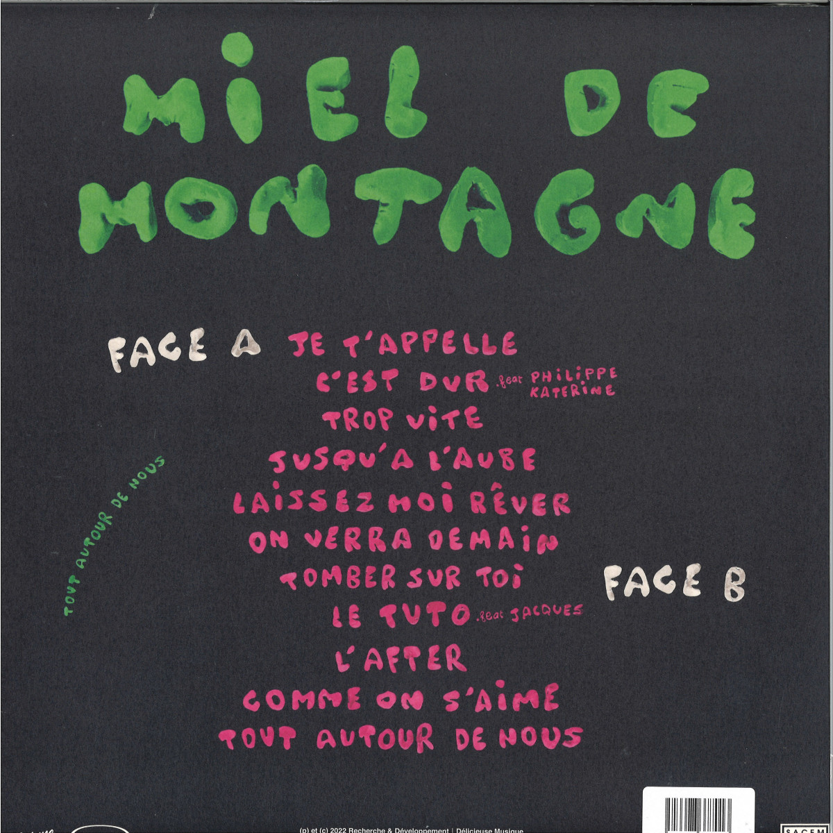 Miel de Montagne - Tout Autour de Nous LP / Recherche & Développement  RD003LP - Vinyl